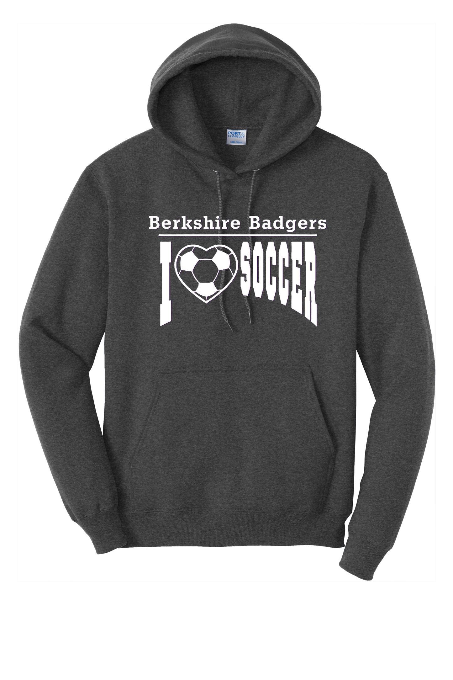 Berkshire Badgers, I Love Soccer Hooded