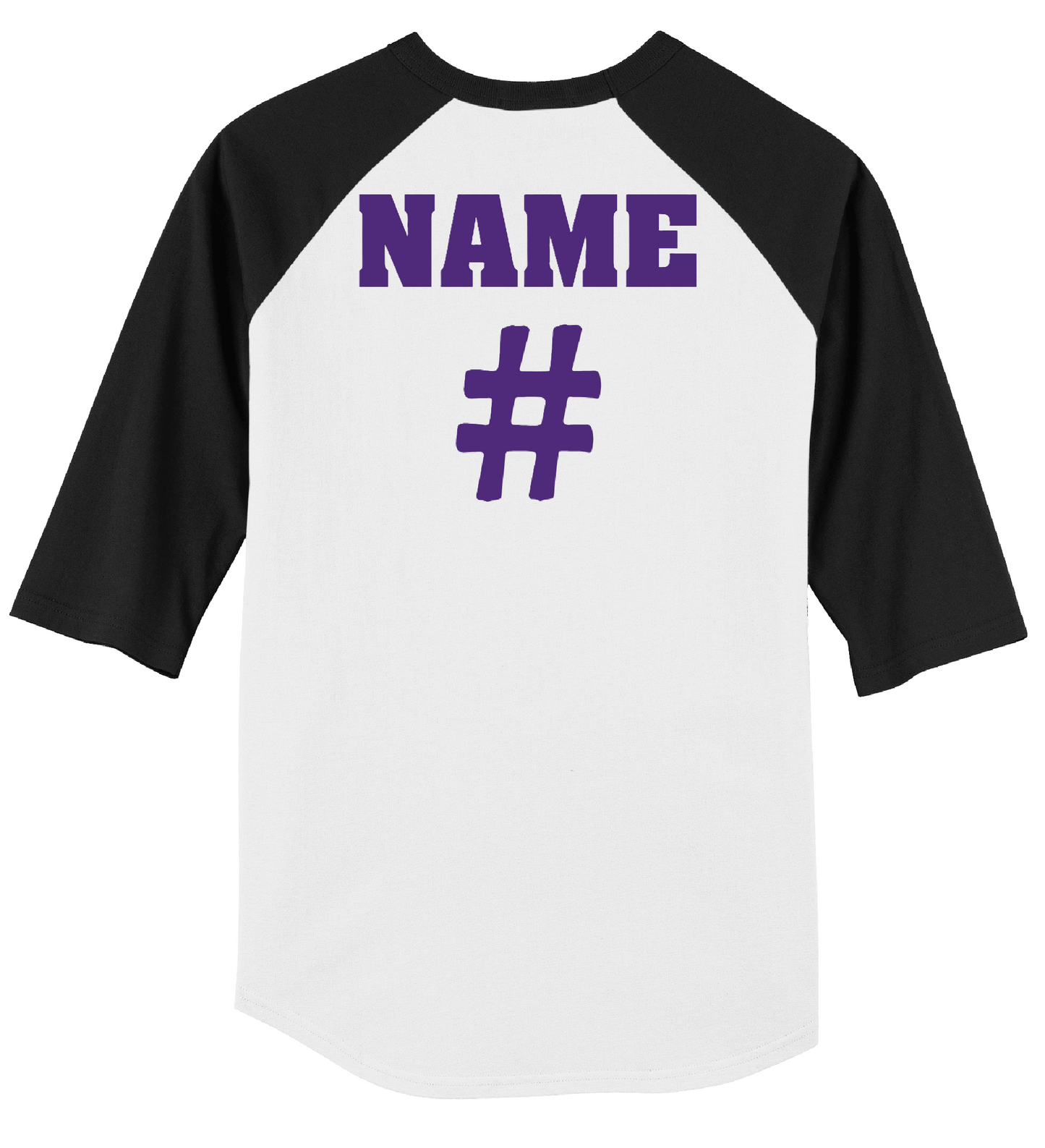 Berkshire Badgers Baseball Personalized Jersey 3/4 Sleeve (Run Large)