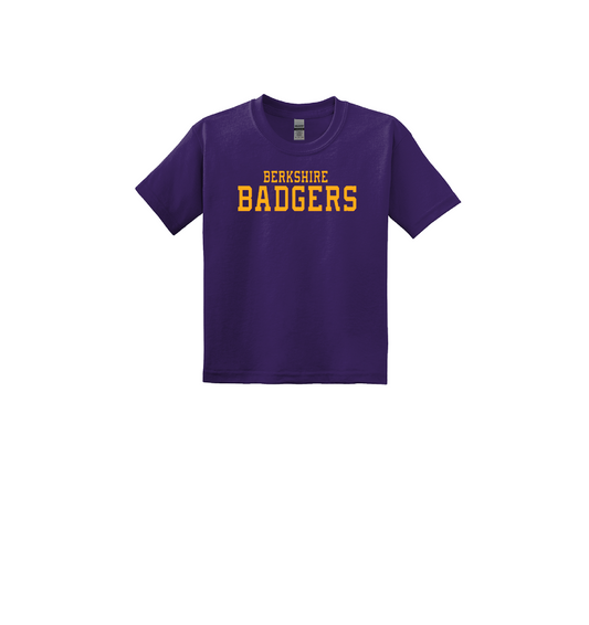 Purple or Sport Grey Berkshire Badgers T-Shirt - Youth