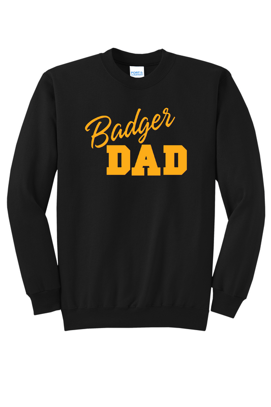 Badger Dad Gold Crew Neck
