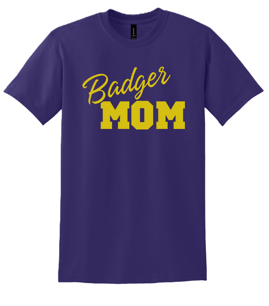 Badger Mom Gold Glitter T-Shirt