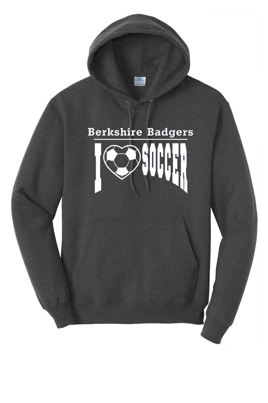 Berkshire Badgers, I Love Soccer Hooded
