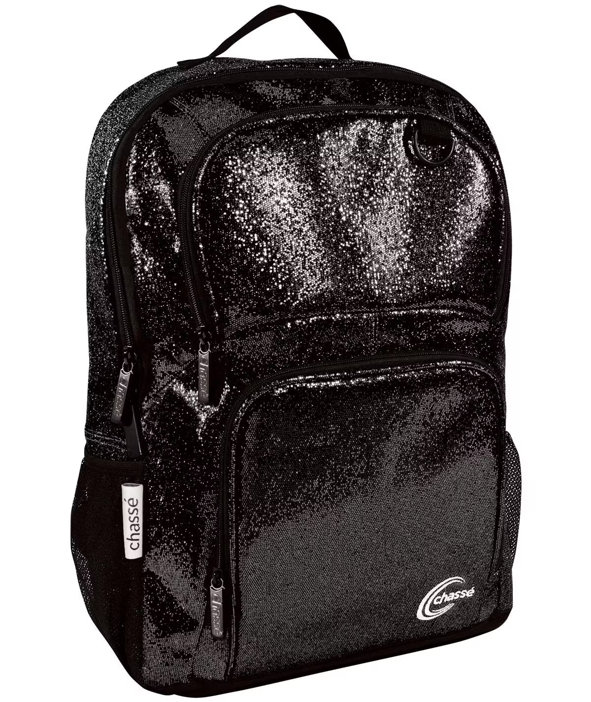 Black Glitter Personalized Backpack