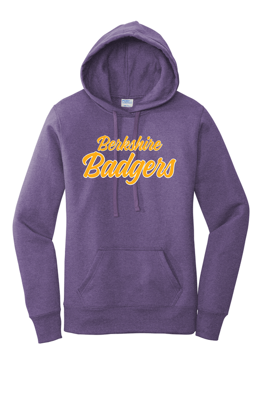 Women's Heather Purple Berkshire Badgers Hoodie