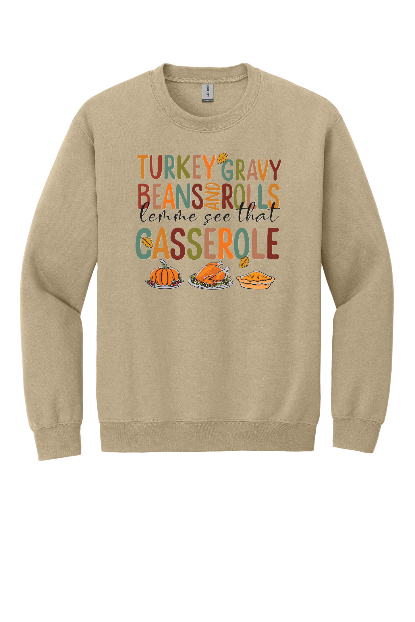 Turkey Gravy Casserole Crew Neck Sweatshirt