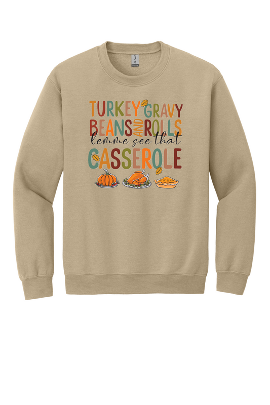 Turkey Gravy Casserole Crew Neck Sweatshirt