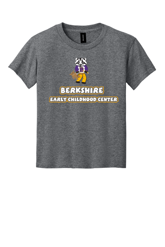 BECC Bert the Badger with his stuffy pal and Early Childhood Center!